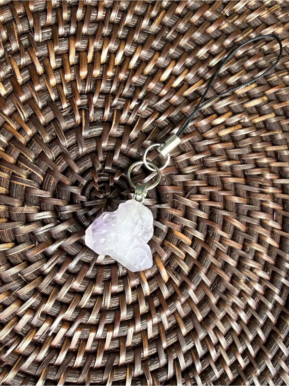 Lavender Crystal Charm Phone Strap - Women Jewelry